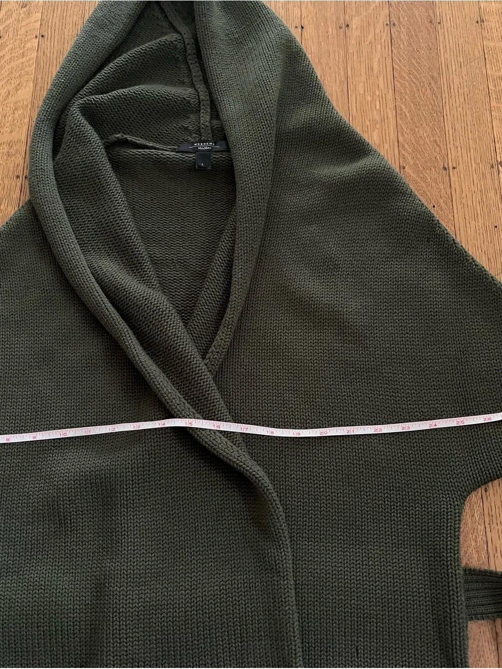 MaxMara Weekend Olive Knit Hooded Sweater - Picture 8 of 14